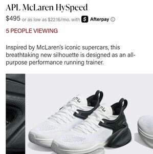 APL McLaren White and Black Sneakers unisex With FLAW